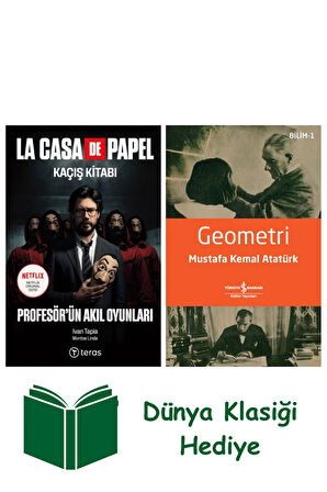 La Casa De Papel Kaçış Kitabı + Geometri + Dünya Klasiği Hediye