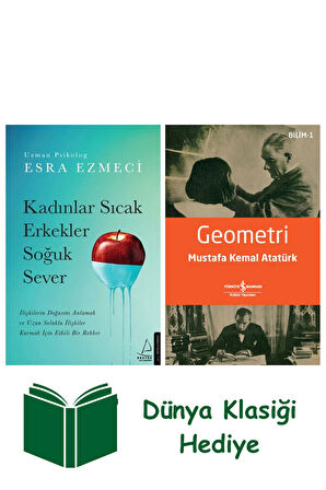 Kadınlar Sıcak Erkekler Soğuk Sever + Geometri + Dünya Klasiği Hediye