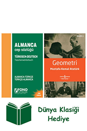 Almanca Cep Sözlüğü + Geometri + Dünya Klasiği Hediye