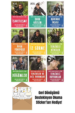 Bear Grylls 9 Kitap Seti + Okuma Sticker'ları