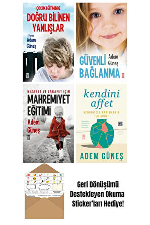 Adem Güneş 4 Kitap Seti + Okuma Sticker'ları