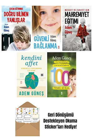 Adem Güneş 5 Kitap Seti + Okuma Sticker'ları