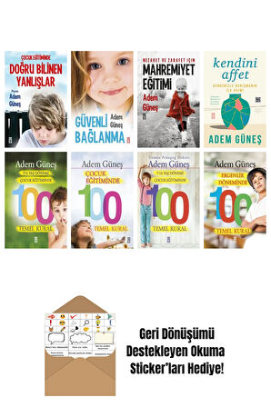 Adem Güneş 8 Kitap Seti + Okuma Sticker'ları