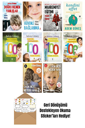 Adem Güneş 10 Kitap Seti + Okuma Sticker'ları