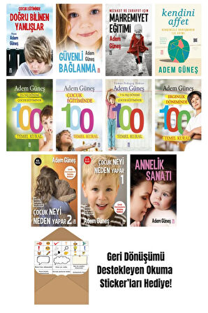 Adem Güneş 11 Kitap Seti + Okuma Sticker'ları