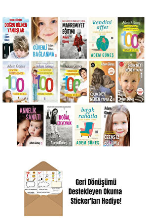 Adem Güneş 14 Kitap Seti + Okuma Sticker'ları