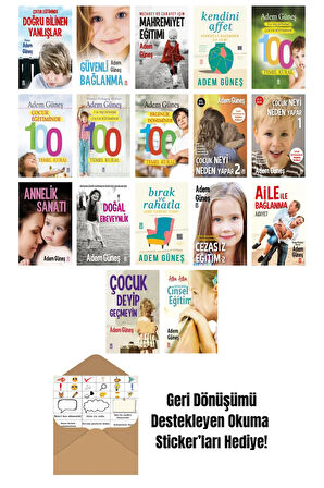 Adem Güneş 17 Kitap Seti + Okuma Sticker'ları