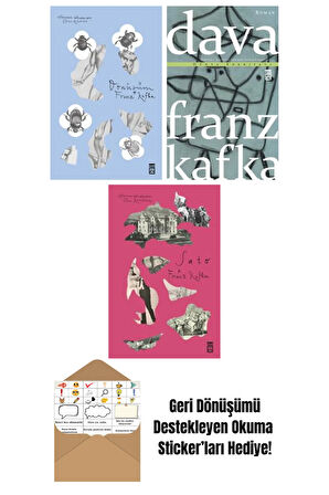 Franz Kafka 3 Kitap Seti + Okuma Sticker'ları