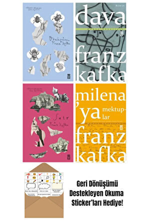 Franz Kafka 4 Kitap Seti + Okuma Sticker'ları