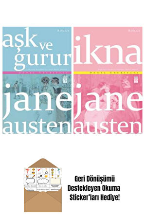 Jane Austen 2 Kitap Seti + Okuma Sticker'ları