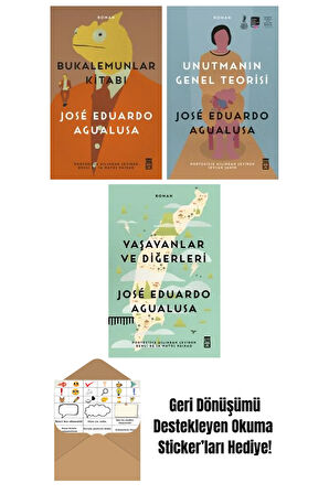 José Eduardo Agualusa 3 Kitap Seti + Okuma Sticker'ları