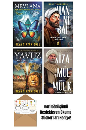 Okay Tiryakioğlu 4 Kitap Seti + Okuma Sticker'ları