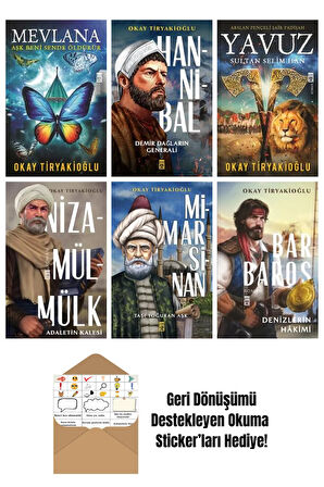 Okay Tiryakioğlu 6 Kitap Seti + Okuma Sticker'ları