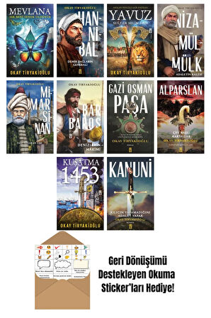 Okay Tiryakioğlu 10 Kitap Seti + Okuma Sticker'ları