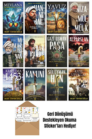 Okay Tiryakioğlu 12 Kitap Seti + Okuma Sticker'ları