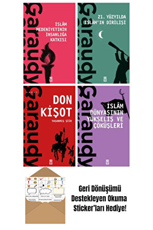 Roger Garaudy 4 Kitap Seti + Okuma Sticker'ları