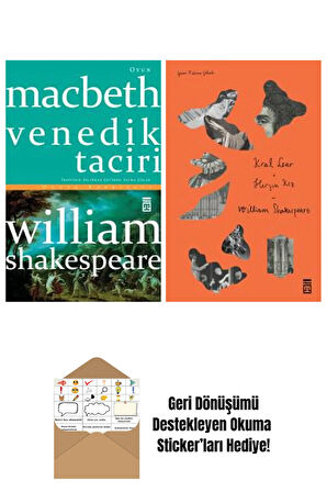 William Shakespeare 2 Kitap Seti + Okuma Sticker'ları