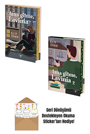 Ama Gitme Lavinia 2 Kitap Set - Elif Öner (ciltli) + Okuma Sticker'ları