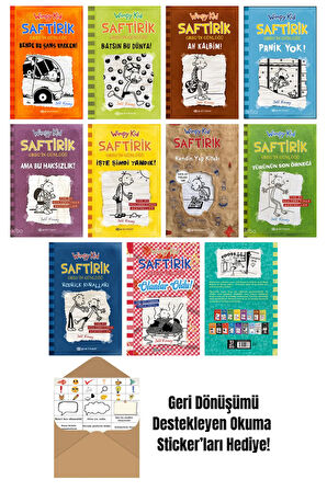 Jeff Kinney 11 Kitap Seti + Okuma Sticker'ları