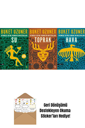 Buket Uzuner 3 Kitap Set + Okuma Sticker'ları