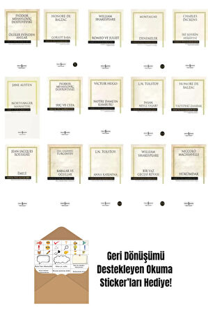 Hasan Ali Yücel Dünya Klasikleri 15 Kitap Set + Okuma Sticker'ları