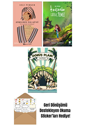 Aslı Perker 3 Kitap Seti + Okuma Sticker'ları