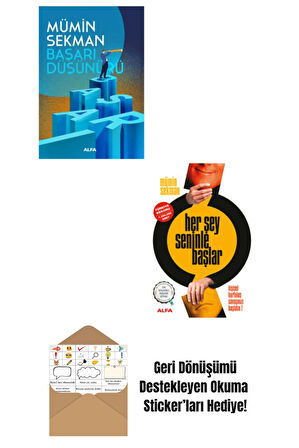 Mümin Sekman 2 Kitap / Başarı Düşünürü + Okuma Sticker'ları