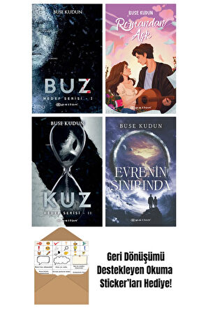 Buse Kudun 4 Kitap Seti + Okuma Sticker'ları