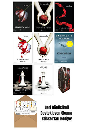Stephenie Meyer 9 Kitap Seti + Okuma Sticker'ları