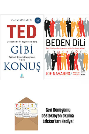 Ted Gibi Konuş - Beden Dili 2 Kitap Iletişim Seti + Okuma Sticker'ları
