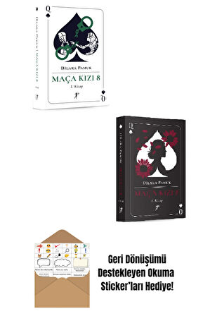 Maça Kızı 8 Seti Dilara Pamuk 3. ve 4. Kitaplar + Okuma Sticker'ları