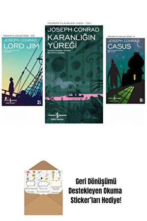 Joseph Conrad 3 Kitap Set + Okuma Sticker'ları