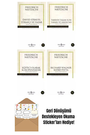 Friedrich Nietzsche 4 Kitap Set + Okuma Sticker'ları