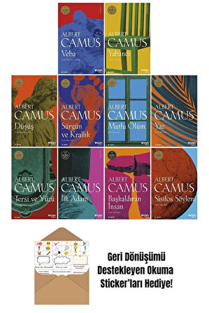 Albert Camus 10 Kitap Set + Okuma Sticker'ları