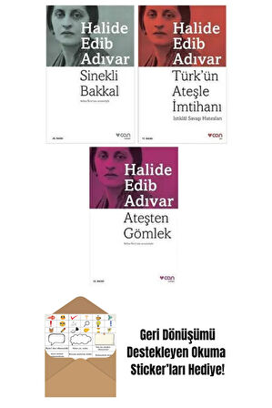 Halide Edib Adıvar - 3 Kitap Set + Okuma Sticker'ları