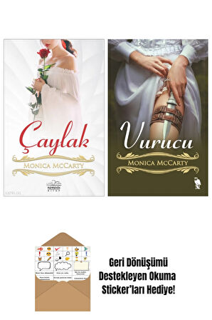 Monica McCarty 2 Kitap Seti + Okuma Sticker'ları
