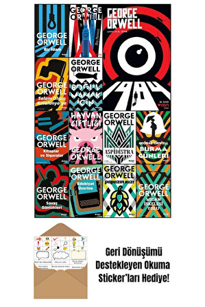George Orwell 13 Kitap Set + Okuma Sticker'ları