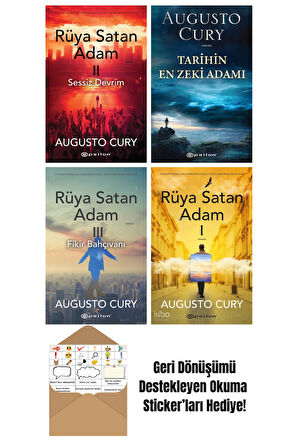 Augusto Cury 4 Kitap Seti + Okuma Sticker'ları