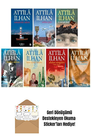 Atilla İlhan Romanları 7 Kitap Set + Okuma Sticker'ları