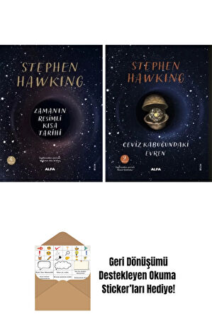Stephen Hawking Ciltli Özel Baskı 2 Kitap Set + Okuma Sticker'ları