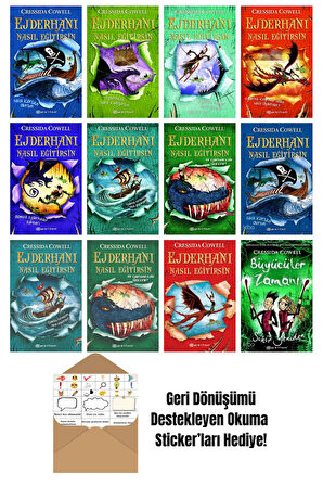 Cressida Cowell 12 Kitap Seti + Okuma Sticker'ları