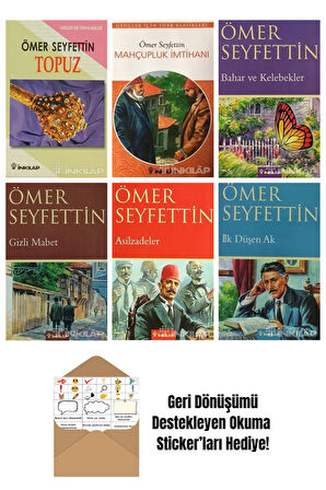 Ömer Seyfettin 6 Kitap Seti + Okuma Sticker'ları