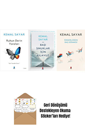 Kemal Sayar 3 Kitap Set Ruhun Derin Yaraları + Okuma Sticker'ları