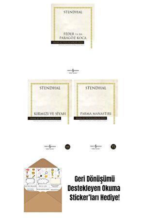 Stendhal 3 Kitap Set + Okuma Sticker'ları
