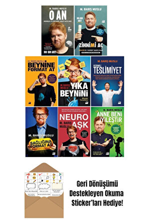 Barış Muslu 8 Kitap Set - Zihnimi Aç  + Okuma Sticker'ları