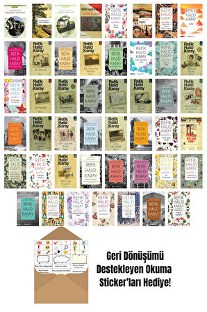 Refik Halid Karay 47 Kitap Seti + Okuma Sticker'ları