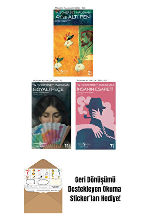 W. Somerset Maugham 3 Kitap Set + Okuma Sticker'ları
