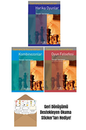 Satrançta Kazandıran Harika Oyunlar 3 Kitap Set + Okuma Sticker'ları