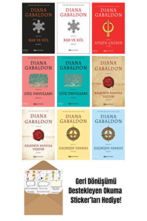 Diana Gabaldon 9 Kitap Seti + Okuma Sticker'ları