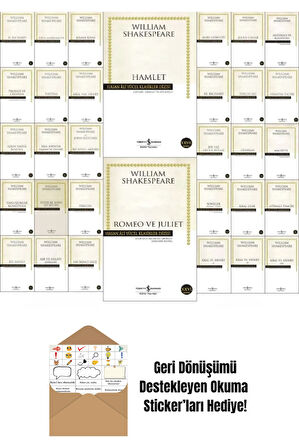 William Shakespeare 32 Kitap Set + Okuma Sticker'ları